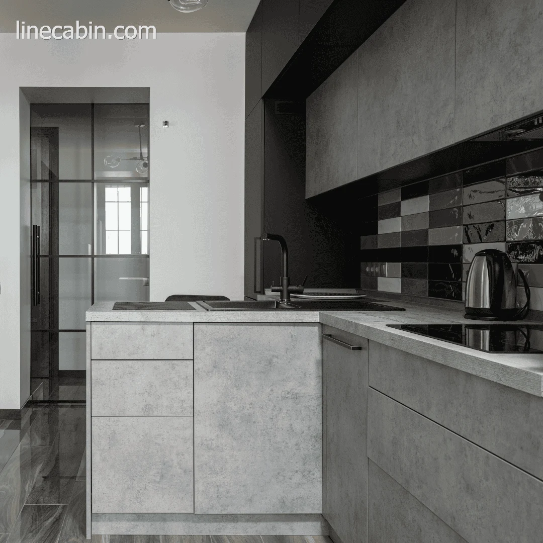 لاین کابین خدمات تولید و نصب کابینت آشپزخانه در کرج شهرک گلها